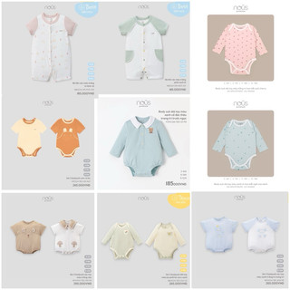 NOÛS Body cộc / body dài tay thương hiệu NOUS cho bé