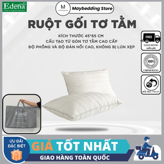 Ruột gối nằm tơ tằm edena, ruột gối gòn siêu mịn 45x65cm - hàng chính hãng