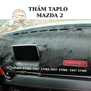 Thảm Taplo MAZDA 2 (2015-2024) Lông Cừu Dày Lông Nhung Ngắn Da Siêu Sợi Da Vân Gỗ Da Cacbon Cao Cấp Chống Nắng Faststore