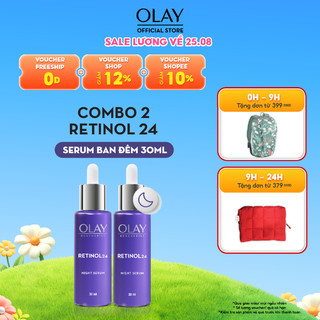 Combo 2: serum olay retinol24 giúp trẻ hóa da & mờ nếp nhăn 30ml x2