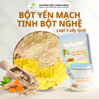 SỈ 1 KÍ Bột Yến Mạch Tinh Bột Nghệ Nguyên Chất HaPu Organic Trắng Da Mờ Thâm Nám