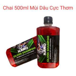 Nước Rửa Xe NANO GLOSS SHAMPOO Hương Dâu Đậm Đặc Chai 500ml