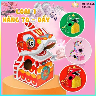 [Size to có đèn ] Đồ chơi hoá trang trung thu kì lân khủng long 2024, Đồ chơi trung thu cho bé Đầu lân trung thu