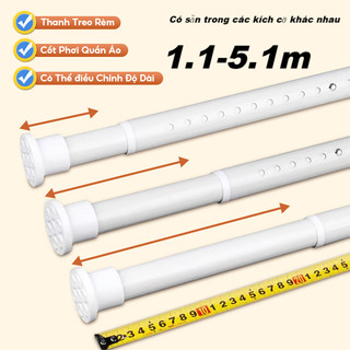 Thanh treo rèm không cần khoan 2.6-4.1m Chiều dài điều chỉnh kết cấu bền bỉ, chắc chắn , chịu lực tốt