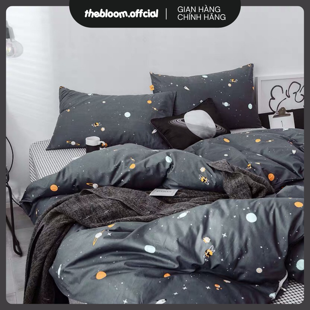 POLY | Set Chăn Ga Gối Cotton Poly 4 món - Vũ trụ Galaxy