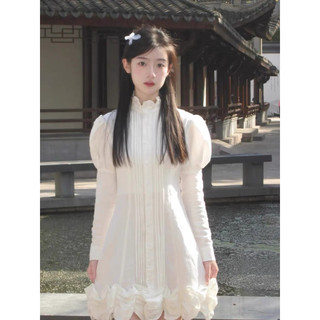 Váy sơ mi đuôi bồng[Hàng order 10-14 ngày]