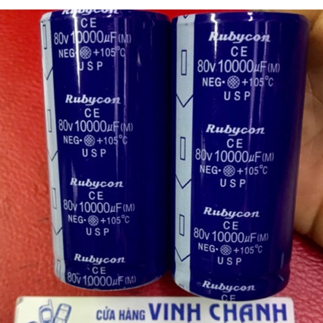 Combo 2 Con tụ Rubycon 80V 10000Uf