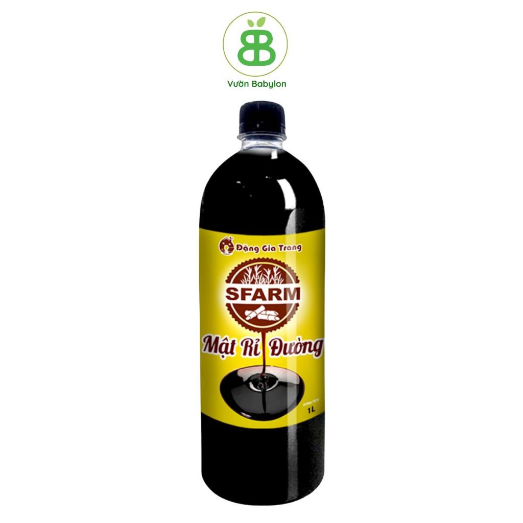 Mật Rỉ Đường Sfarm, Hỗ Trợ Cải Tạo Đất, Chất Xúc Tác Ủ Phân hữu cơ, Nuôi Cấy Vi Sinh Vuonbabylon - Chai 1L