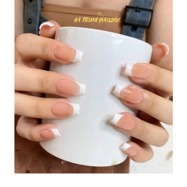 ( hỏa tốc) NAIL BOX SƠN GEL THẠCH HỒNG FRENCH MÓNG. (M89)