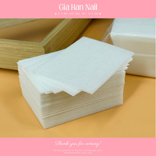  Giấy lau gel 1000 tờ loại xịn cứng không rụng lông  105gr  - GIA HAN Nail 