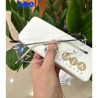 Gọng kính titan khoan MIA EYEWEAR Peterson 26001 chất liệu siêu nhẹ kiểu dáng oval thời trang nam nữ