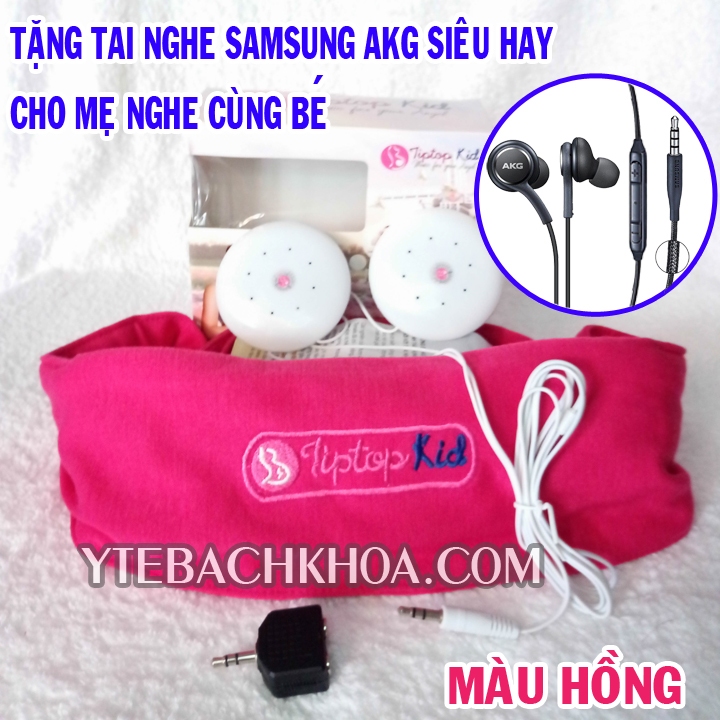 TAI NGHE THAI NHI TIPTOP KID MUSIC MÀU HỒNG ĐẬM (TẶNG TAI NGHE SAMSUNG AKG SIÊU HAY CHO MẸ)