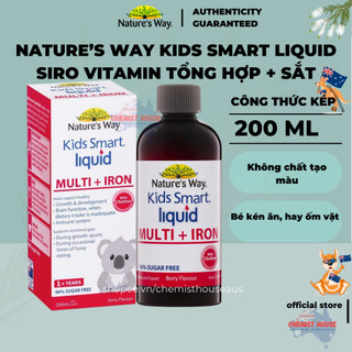 Nature's Way Kids Siro Vitamin Tổng Hợp Bổ Sung Vitamin Tổng Hộ Kèm Sắt Mau Ăn Chóng Lớn Tăng Đề Kháng
