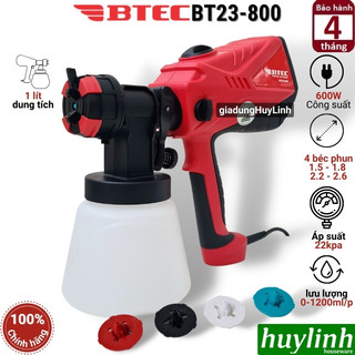 Máy phun sơn điện cầm tay Btec BT23-800 - 600W - 4 Béc phun