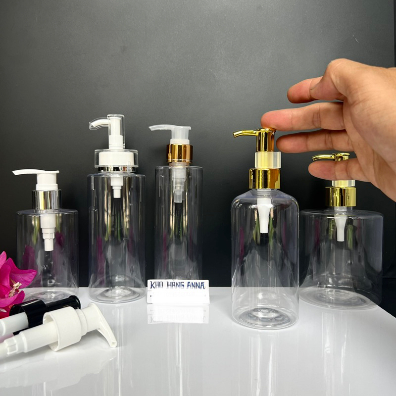 vòi nhấn Pump - vòi nhấn nhỏ giọt có khoá phi 24 màu đen/ xi vàng -  nhấn xịt giọt xà bông , nước rửa tay