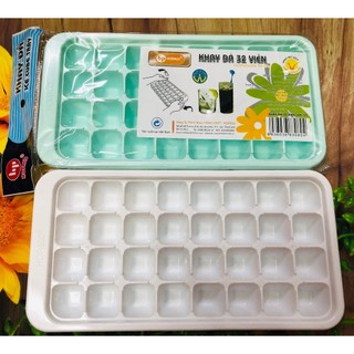 Khay đá vuông nhỏ HPL39 - Vĩ đá nhựa 32 ngăn làm thạch rau câu cao cấp HOFACO