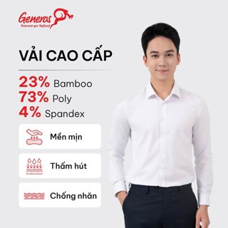 Áo sơ mi trắng nam GENEROS Slimfit công sở chất liệu bamboo AT080 010124316MFON 010124177MF AM158
