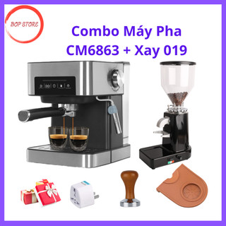 Combo máy pha cafe cm6863 + xay 019