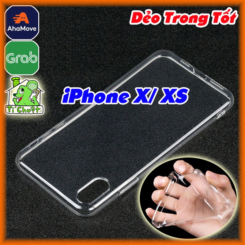 [Loại Tốt-Ảnh Thật] Ốp lưng iPhone X / iP XS 5.8" Silicon Dẻo Trong Suốt