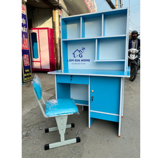Bàn học sinh có kệ rộng 1m kèm ghế đa màu HCM