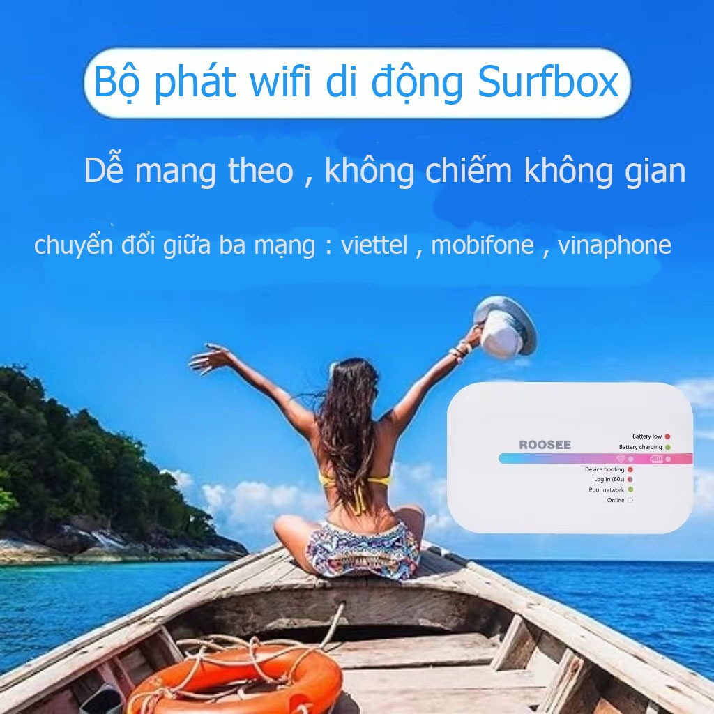 Bộ phát wifi di động Roosee M600,wifi bỏ túi , ba nhà mạng chuyển đổi,sóng wifi 4G