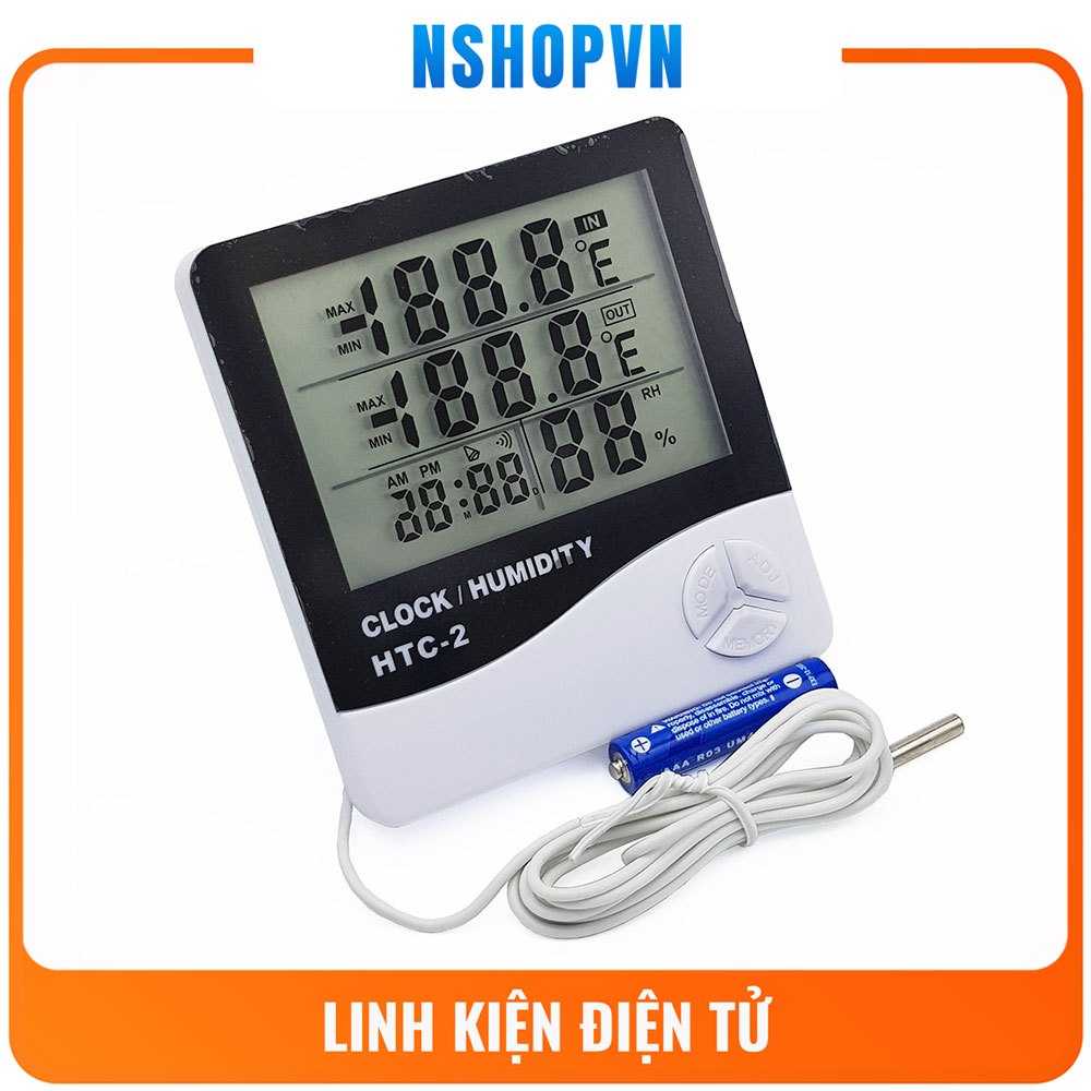Đồng Hồ Thời Gian, Đo Nhiệt Độ Độ Ẩm HTC-2