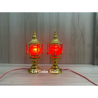 ĐÈN THỜ PHÁT TÀI 24CM CÓ DÂY TREO(MỘT CẶP)
