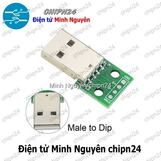 Đế chuyển adapter usb a đực to dip