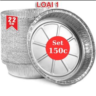 Combo 150 Khay Giấy Bạc 22cm Lót Nồi Chiên Không Dầu ,Lò Nướng - Khuôn Đĩa Nhôm Đựng Thức Ăn ,Thực Phẩm Nhiều