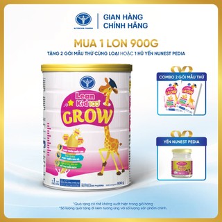 Lon sữa Leankid 100+ Grow 900g Nutricare - Dinh dưỡng hỗ trợ tăng trưởng chiều cao cho trẻ