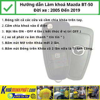 Chìa khoá remote xe Mazda BT50 mẫu V12