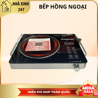 Bếp Hồng Ngoại Chính Hãng, Giá Tốt, Nhiều Tính Năng An Toàn, Bếp Cảm Ứng Đa Năng- Công Suất 2200W nấu nhanh tiết kiệm
