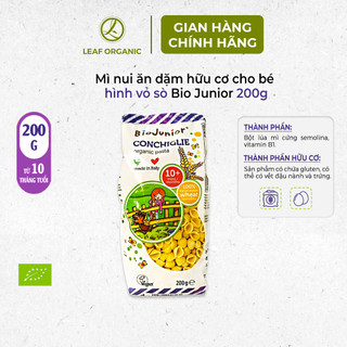 Mì nui ăn dặm hữu cơ cho bé Bio Junior 200gr