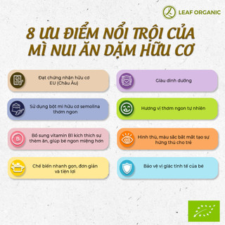Mì nui ăn dặm hữu cơ cho bé Bio Junior 200gr