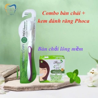 Kem đánh răng + Bàn Chải đánh răng Phoca lông mềm