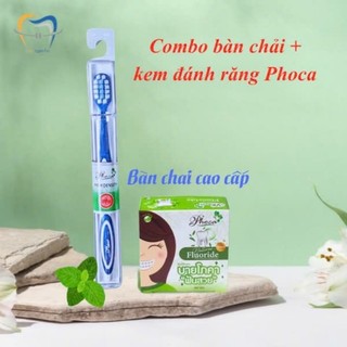 Kem đánh răng + Bàn Chải đánh răng Phoca lông mềm