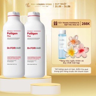 Dầu gội cặp hỗ trợ mọc tóc giảm rụng tóc sạch sâu da đầu Dr.FORHAIR Folligen Plus Shampoo 500ml