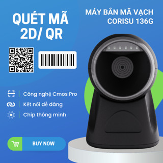 Máy Quét Mã Vạch CORISU 136G để bàn đa tia công nghệ Cmos quét đa dạng mã, dễ dàng kết nối, thiết kế nhỏ gọn tiện lợi