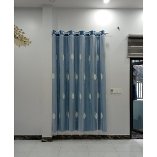 Rèm cửa sổ chính 2 lớp vải voan lá đôi trang trí nội thất luxury
