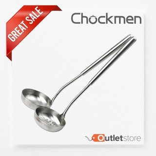 Muôi CHOCKMEN Inox Cao Cấp Dày Dặn Muôi Múc Canh Muôi Thủng Ăn Lẩu Xẻng Xào Rán Dùng Nhà Bếp