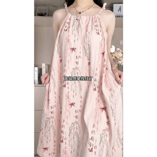 Yunduo đai cotton miếng đệm ngực có thể mặc bên ngoài dây đeo mùa hè mới đơn giản ngọt ngào cổ tích váy ngủ nữ