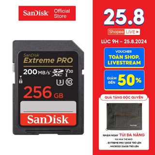 Thẻ nhớ sdxc sandisk extreme pro u3 v30 64gb - 128gb- 256gb 200mb/s