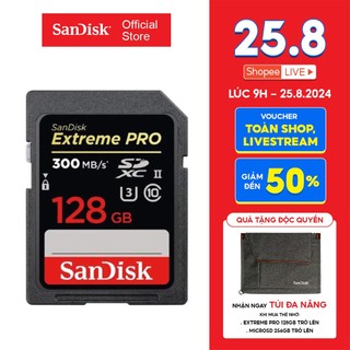Thẻ nhớ sdxc sandisk extreme pro uhs-ii u3 64gb - 128gb 300mb/s