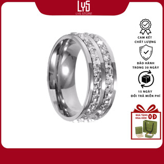 Nhẫn nam nữ Signature Dual Ring FullBox 8023 - Khắc tên theo yêu cầu