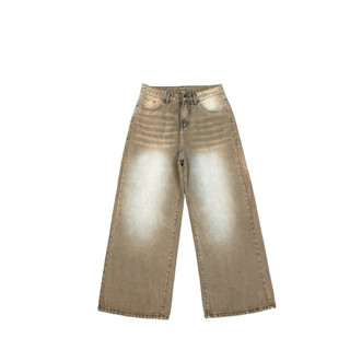 Quần Jeans Wash Nam Nữ - Ống Rộng Dáng Suông - Chất Vải Dày Dặn