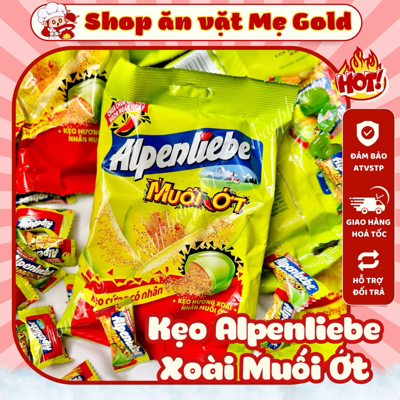 Kẹo Alpenliebe xoài muối ớt, kẹo béo hương xoài muối ớt chua cay
