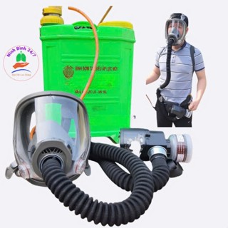 Mặt Nạ Bảo Hộ Phun Sơn, Phun Thuốc Có Quạt Làm Mát Thông Khí Tươi, Tránh Đọng Mồ Hôi