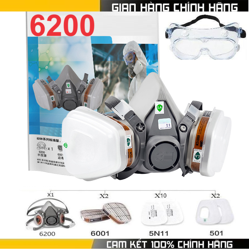 Khẩu trang phòng độc 6200