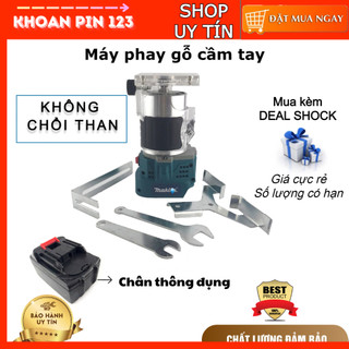 Máy phay máy soi gỗ cầm tay dùng pjn MKT 18v không chổi than