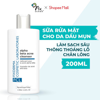 Sữa Rửa Mặt FIXDERMA Alpha Beta Acne Cleanser Làm Sạch, Giảm Mụn Cho Da Dầu Mụn 200ml - Hùng Lợi